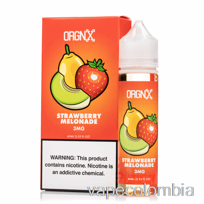 Vape Recargable Melonada De Fresa - E-líquido Orgnx - 60ml 3mg